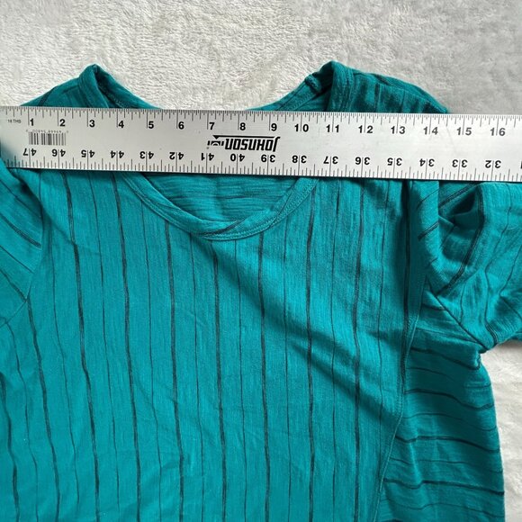 Habitat Women's Angled Seam Tunic Top Small Blue Striped Long Sleeve 100% Cotton - Picture 6 of 8